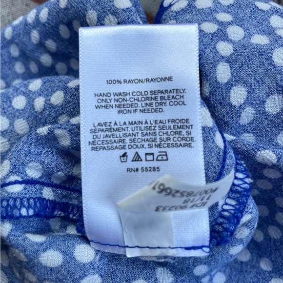 Express Blue & White Polka Dot Romper Sz M/L - Picture 6 of 6